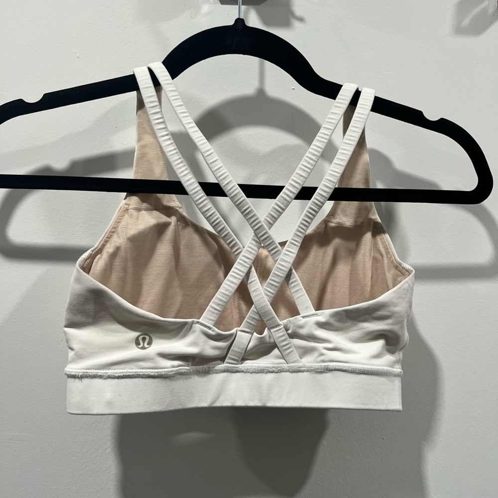 Lululemon energy sports bra white size 4